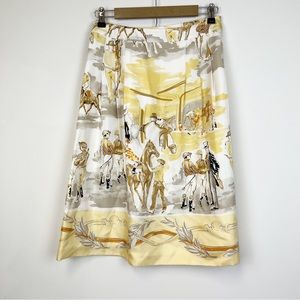 Brooks Brothers Equestrian Silk Skirt Size 6